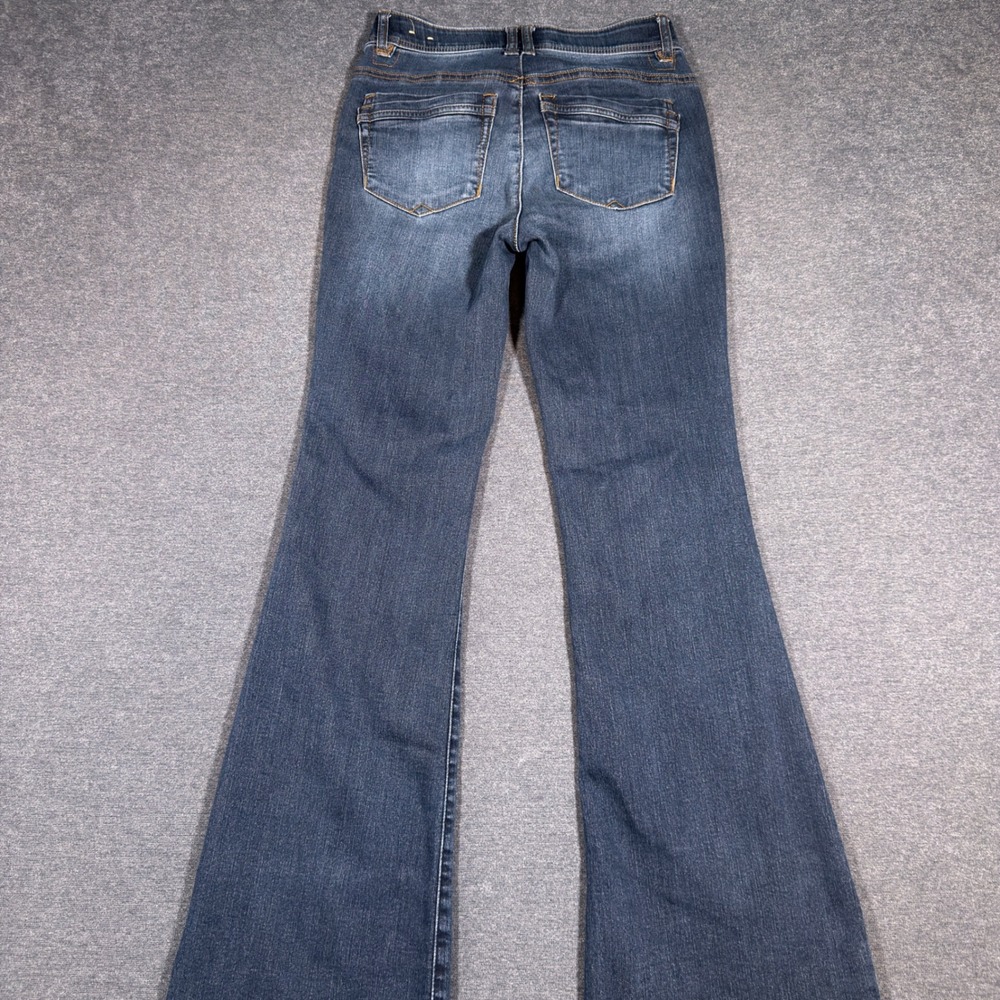 Democracy Jeans Womens 2 Blue Ab Solution Flare Bootcut Mid Rise Stretch Denim - Picture 3 of 9